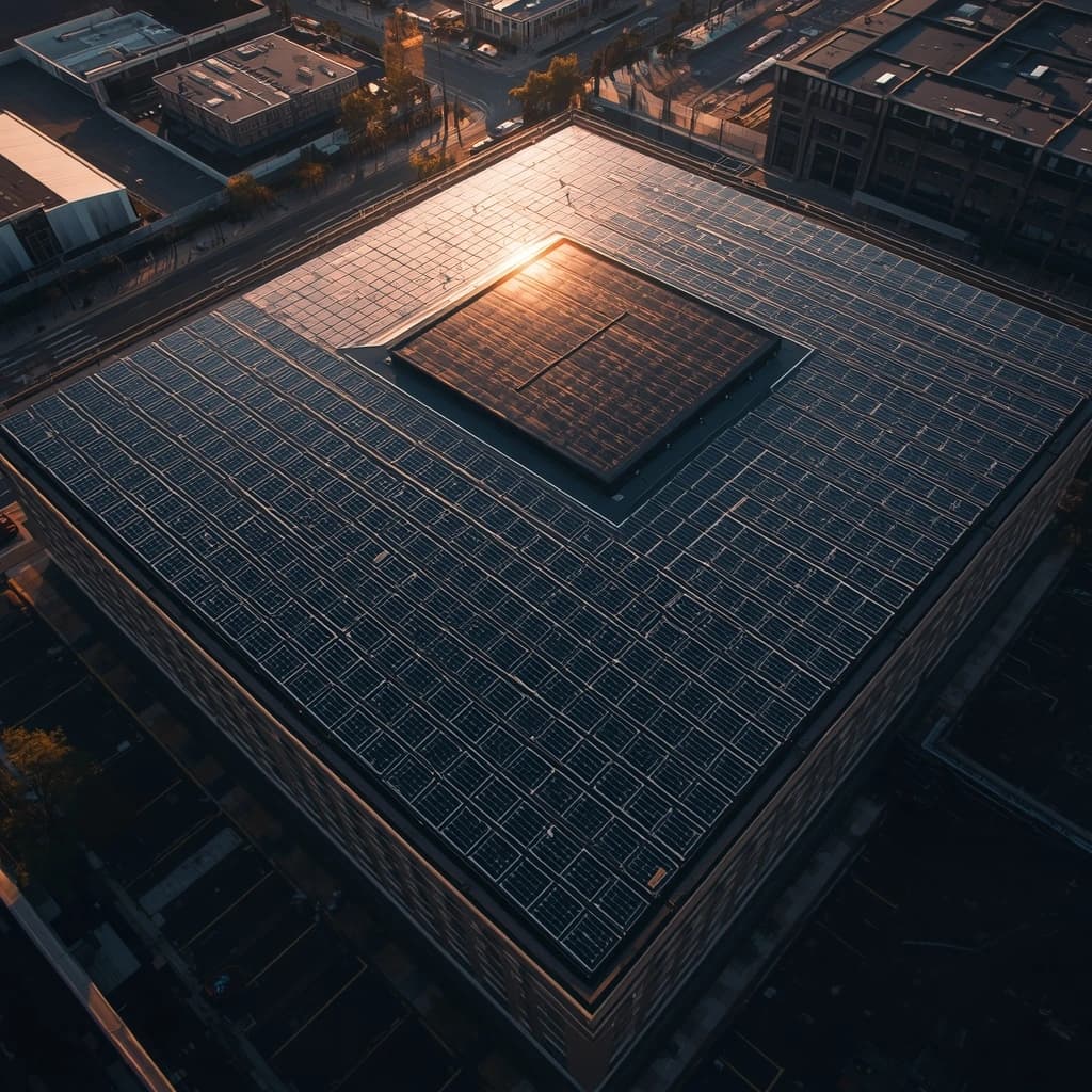 Rooftop solar panel array
